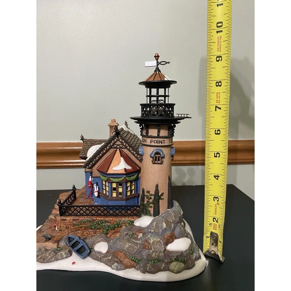 Department 56 Lighthouse Lynton Point Tower Dickens Village Vintage Christmas
